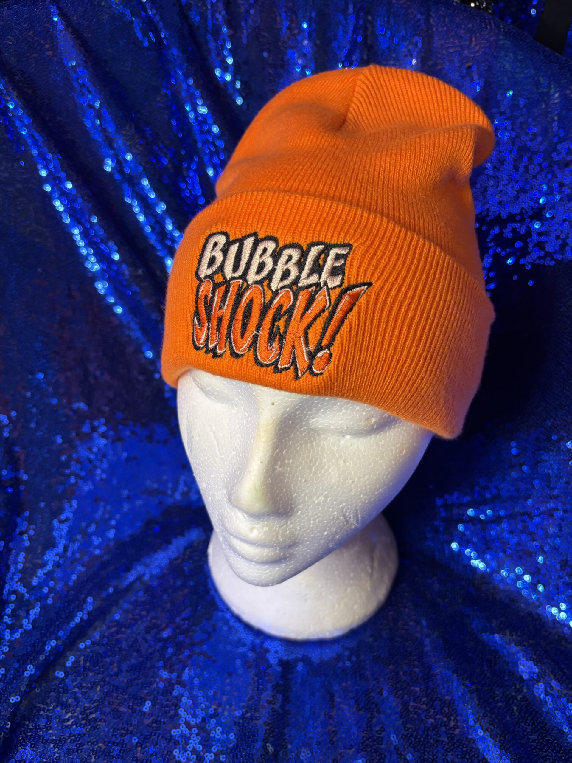 Orange "Bubble Shock" Beanie Hat