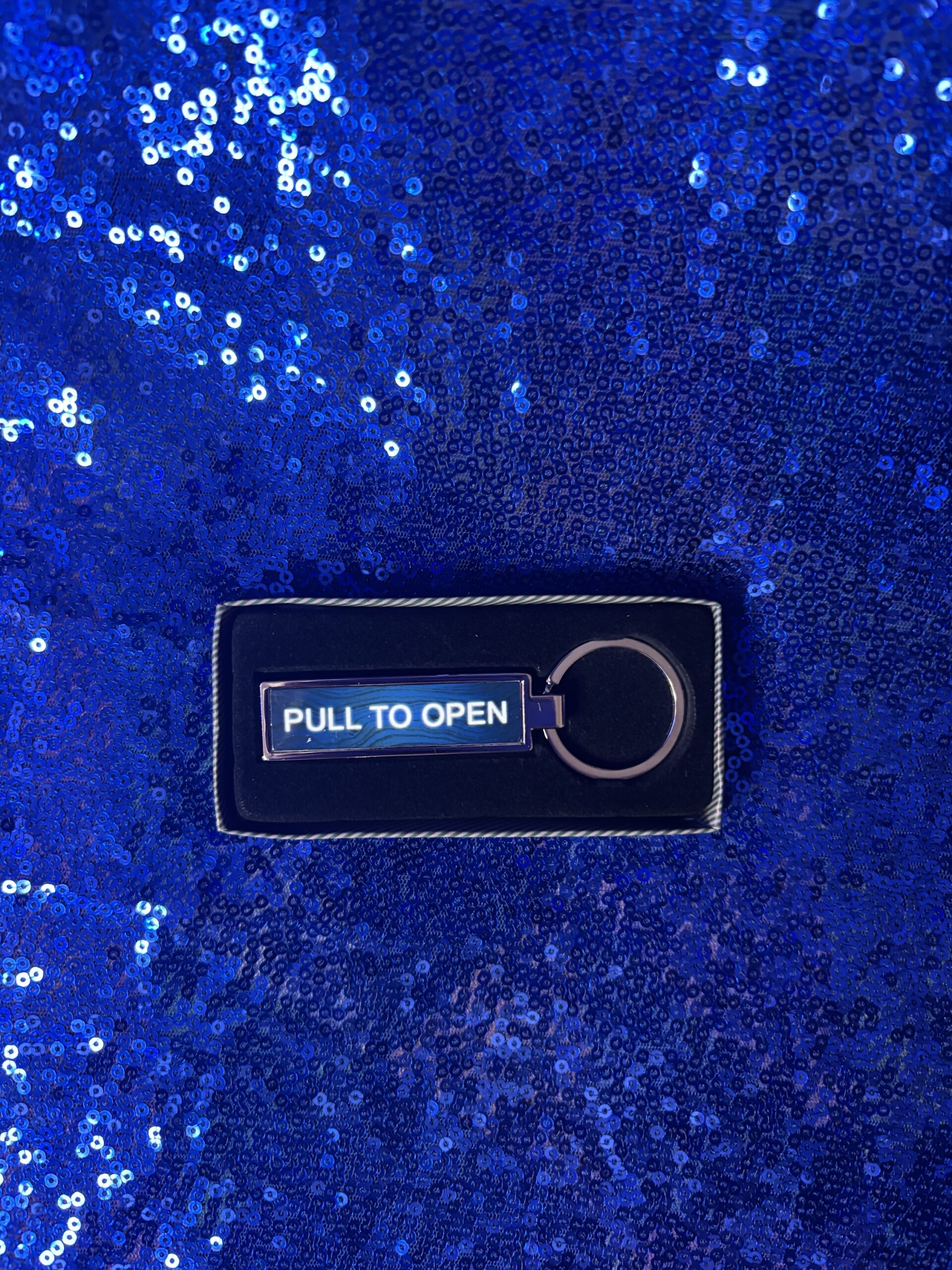 “PULL TO OPEN” Bottle Opener Keyring