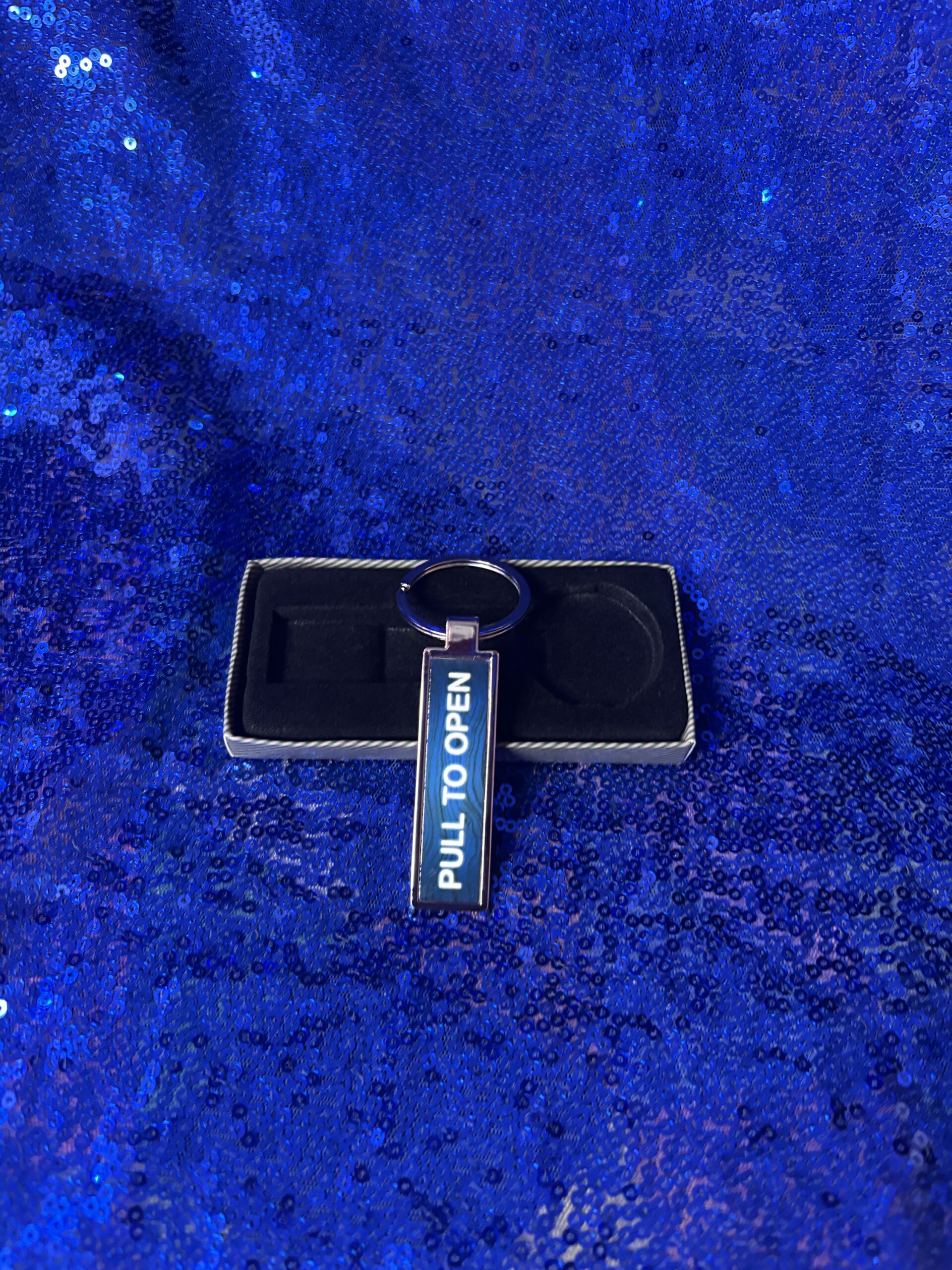 “PULL TO OPEN” Bottle Opener Keyring