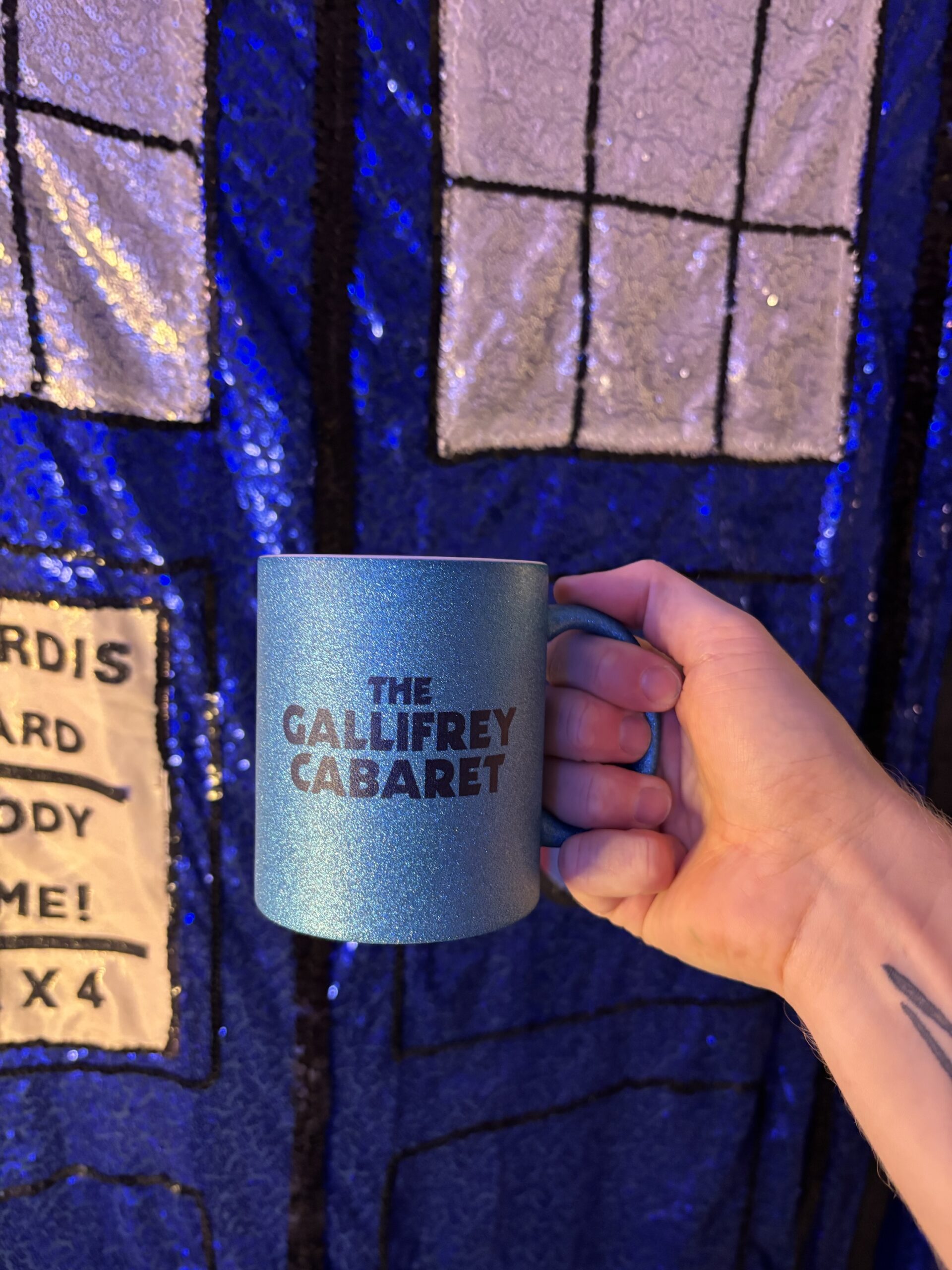 GALLIFREY CABARET Blue Glittery Mug